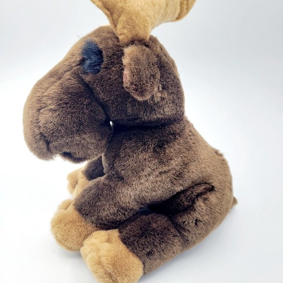 Vintage 1986 Dakin Brown Moose Stuffed Animal Plush Toy Zoo Forrest Animal 10" - Picture 3 of 7